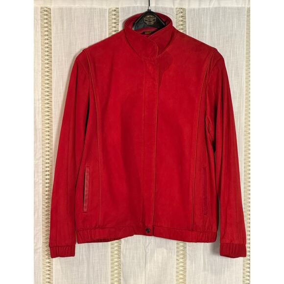 VTG Leather Jacket‎ 1980s Solvang First Street Leather Lambskin Suede L Designer - Picture 2 of 15